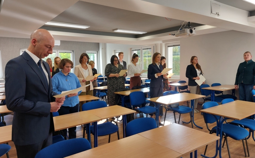 Uroczyste posiedzenie  Prezydium Zarządu  Oddziału Okręgowego w Bielsku-Białej                       w dniu 22 października 2025 r.  Dyplomowani Księgowi składają przyrzeczenie