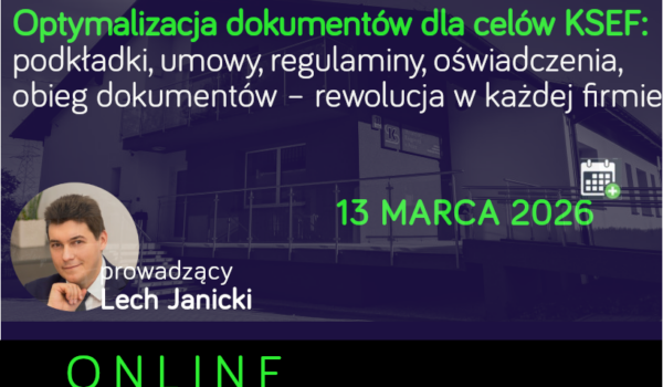 Optymalizacja dokumentów dla celów KSEF