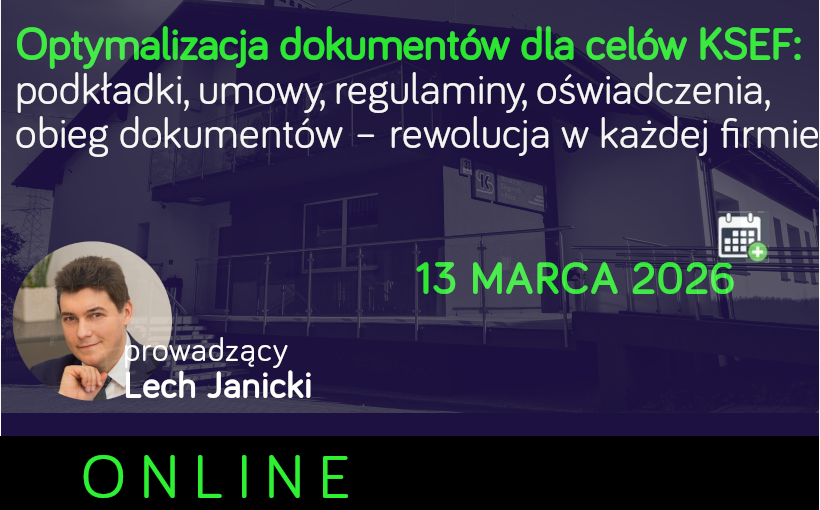 Optymalizacja dokumentów dla celów KSEF