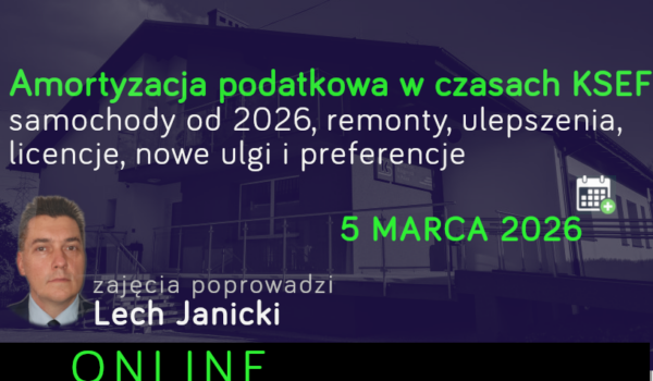 Amortyzacja podatkowa w czasach KSEF