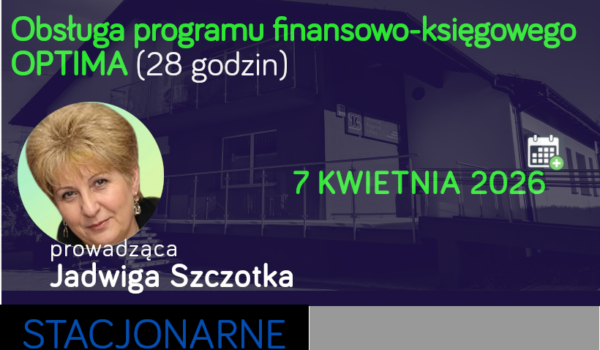 Obsługa programu finansowo-księgowego OPTIMA