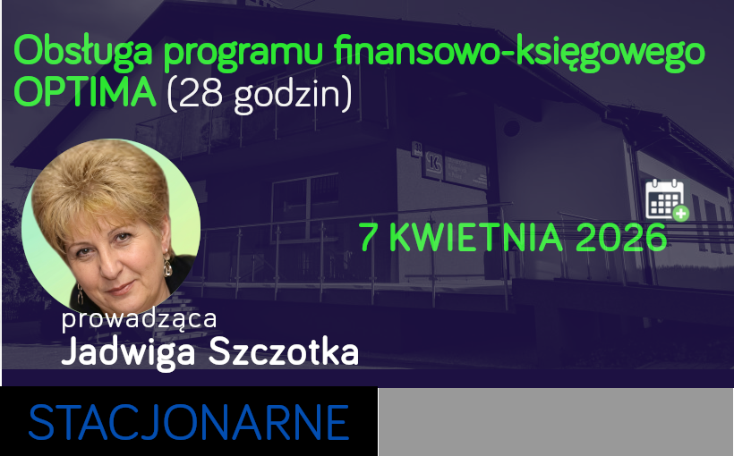 Obsługa programu finansowo-księgowego OPTIMA