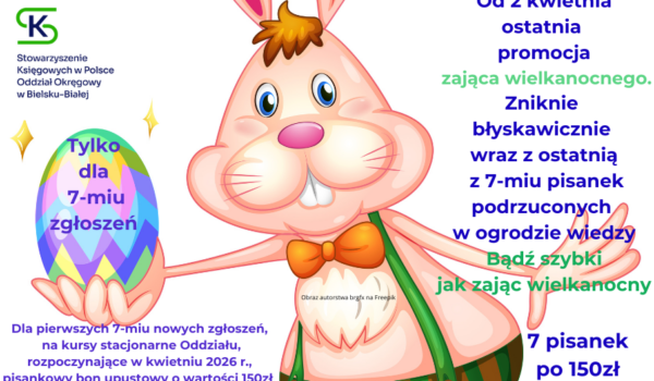 Ostatnia promocja zająca wielkanocnego,                                 zbierz pisankę,                                   tak szybko znikają