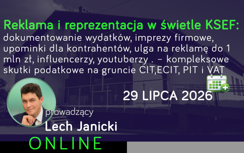 Reklama i reprezentacja w świetle KSEF