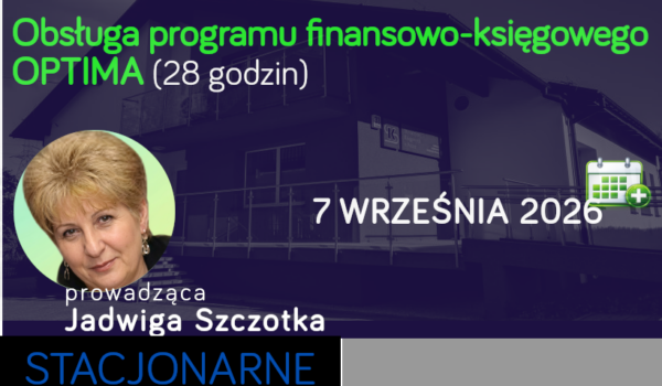 Obsługa programu finansowo-księgowego OPTIMA