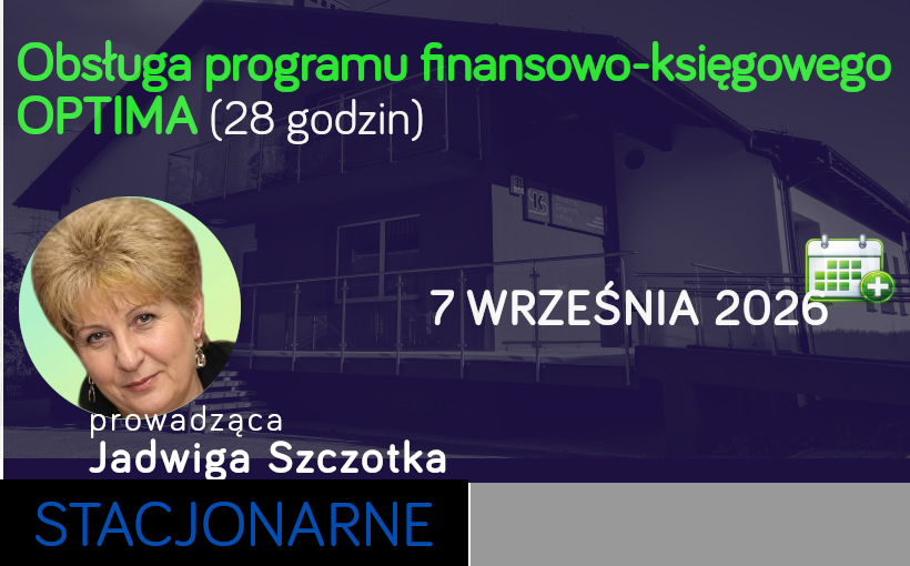 Obsługa programu finansowo-księgowego OPTIMA