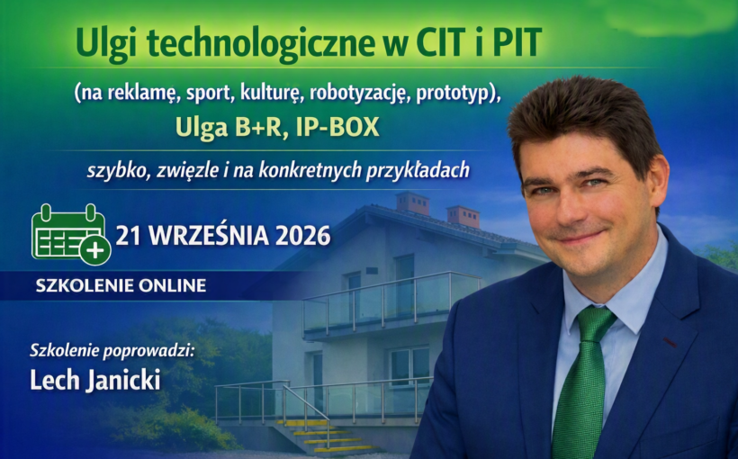 Ulgi technologiczne w CIT i PIT