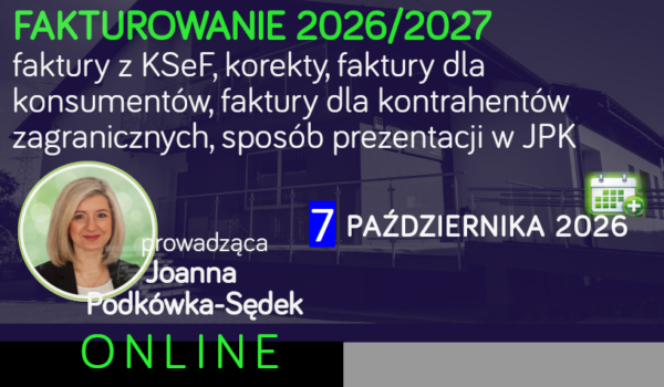 Fakturowanie 2026/2027