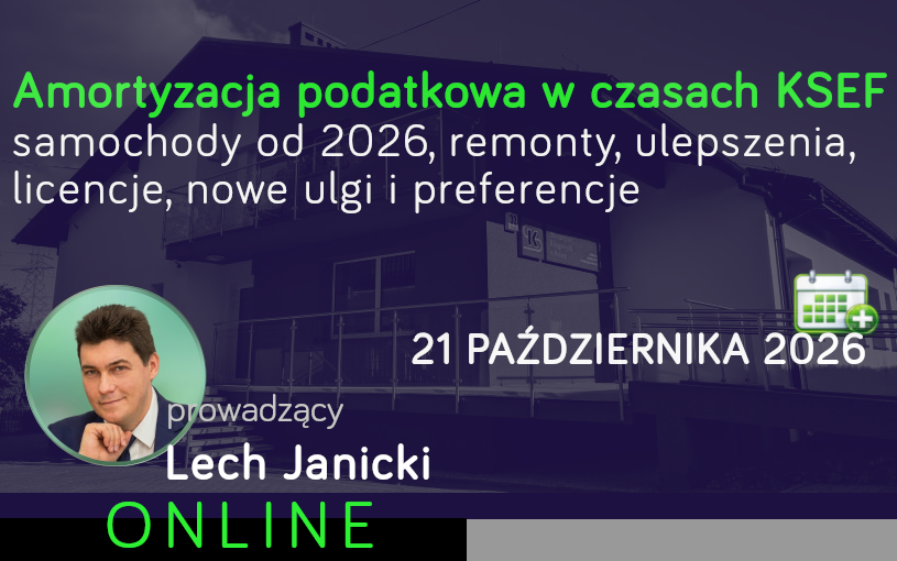 Amortyzacja podatkowa w czasach KSEF