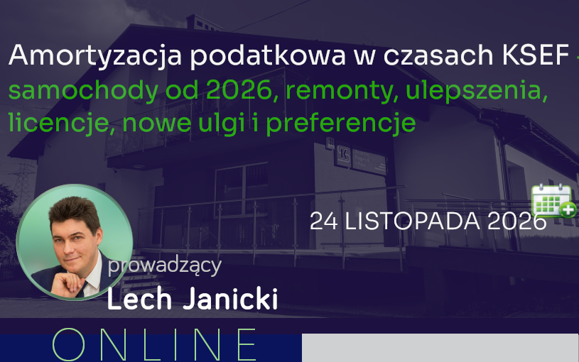 Amortyzacja podatkowa w czasach KSEF