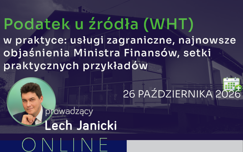 Podatek u źródła (WHT) w praktyce